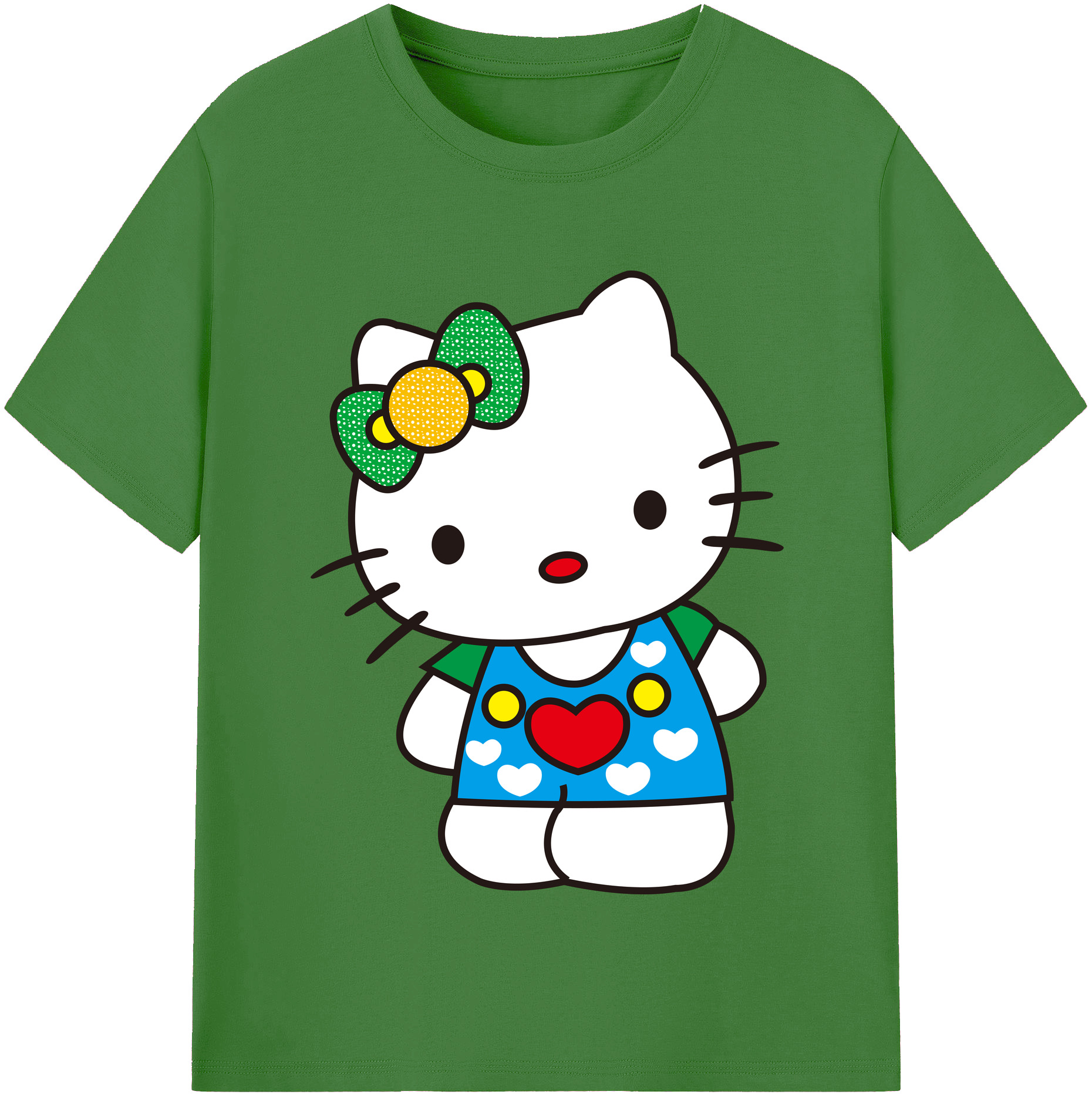 （画像用） Hello Kitty ハローキティ レディースカジュアルプリントTシャツ（綿100％）